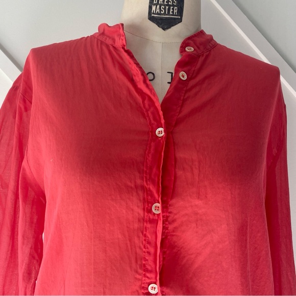 Forte Forte Collarless Long Sleeved Blouse - 3 - Picture 5 of 12